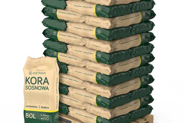 KORA SOSNOWA drobna 5-20 mm / 80L / 36 szt.