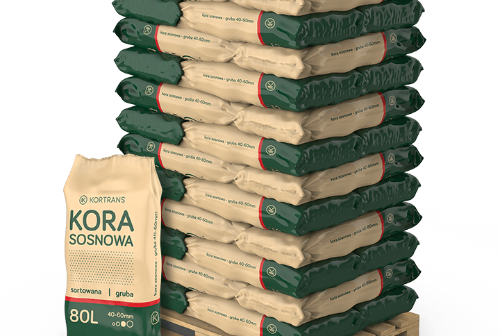 KORA SOSNOWA gruba 40-60 mm / 80L / 36 szt.