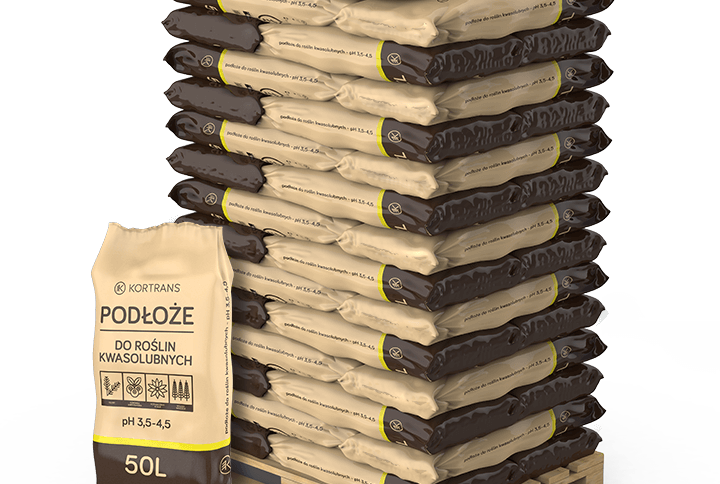 PODŁOŻE do roślin kwasolubnych pH 3,5 – 4,5 / 50L / 44 szt.